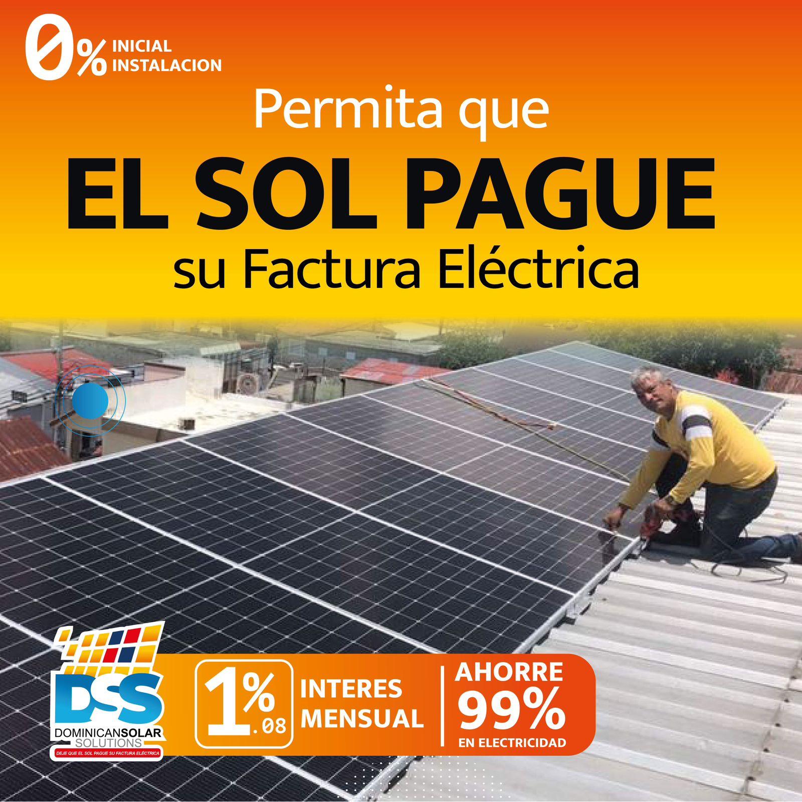 Permita que el sol pague su factura eléctrica — 0% inicial, 99% ahorro